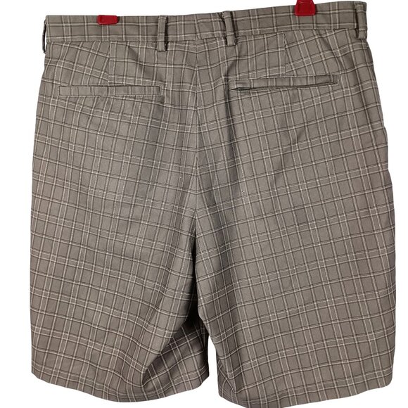 Pebble Beach Performance Mens Plaid Golf Shorts Size 36 Beige Casual Walking - Picture 4 of 8
